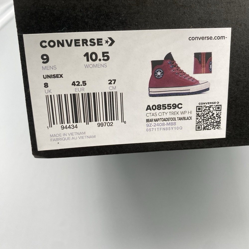 Converse Mens 9 Brown Chuck Taylor All Star City Trek Leather Waterproof Boot - Picture 13 of 15